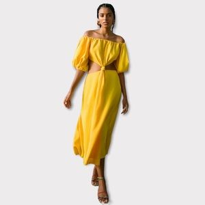 ✨FARM Rio Puff Sleeve Knotted Maxi Dress